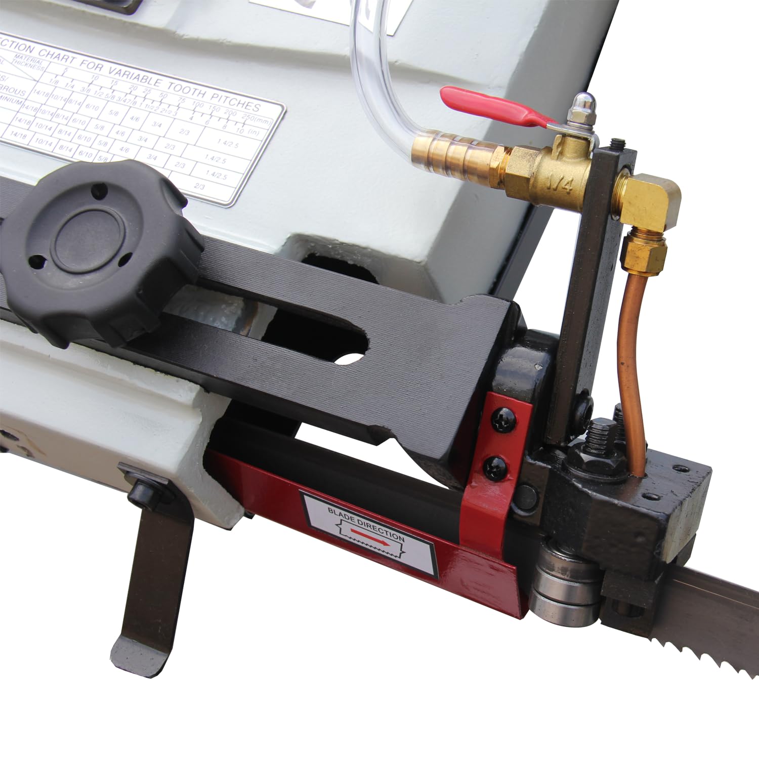 BOKA Metallbandsäge, horizontale Metall-Bandsäge, Ø 229 mm Schnittkapazität (Rundmaterial, 90°), 4 Schnittgeschwindigkeiten, Hydraulischer Vorschub & Kühlsystem, 230V, BS-912B
