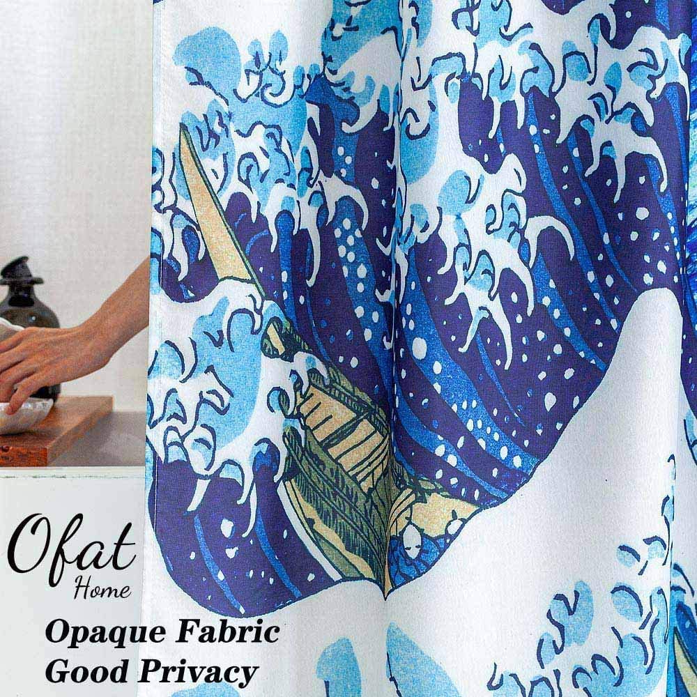 Amazon｜Ofat Home シャワーカーテン 180×180cm 格子縞 防カビ 防水