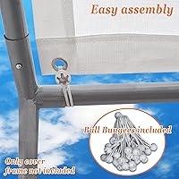 Vista 5 de Strong Camel Cubierta de toldo de repuesto para cochera de 10 x 20 pies para tienda de campaña, cubierta de refugio de garaje con bolas elásticas