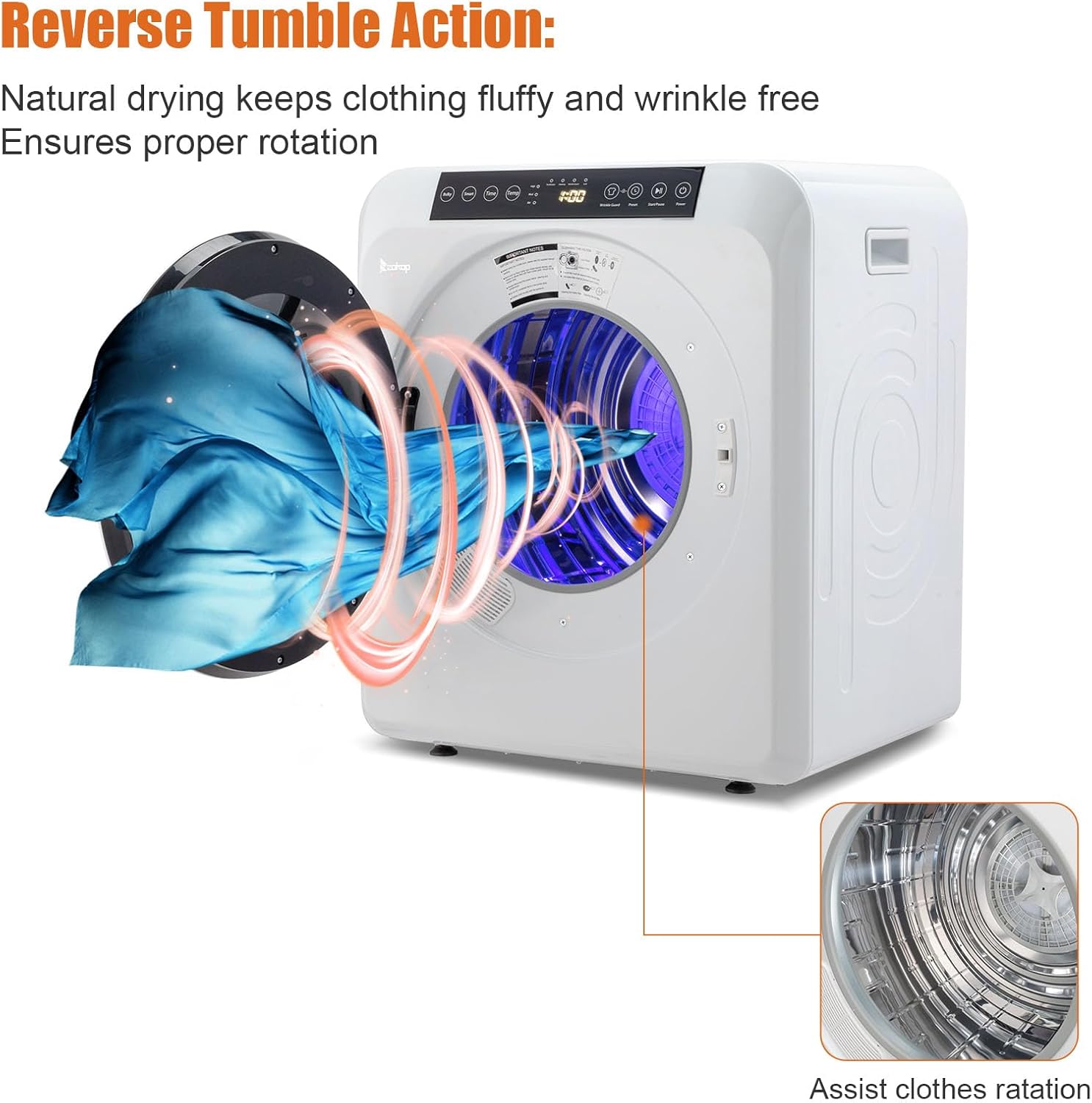 Reverse Tumble Action in dryer