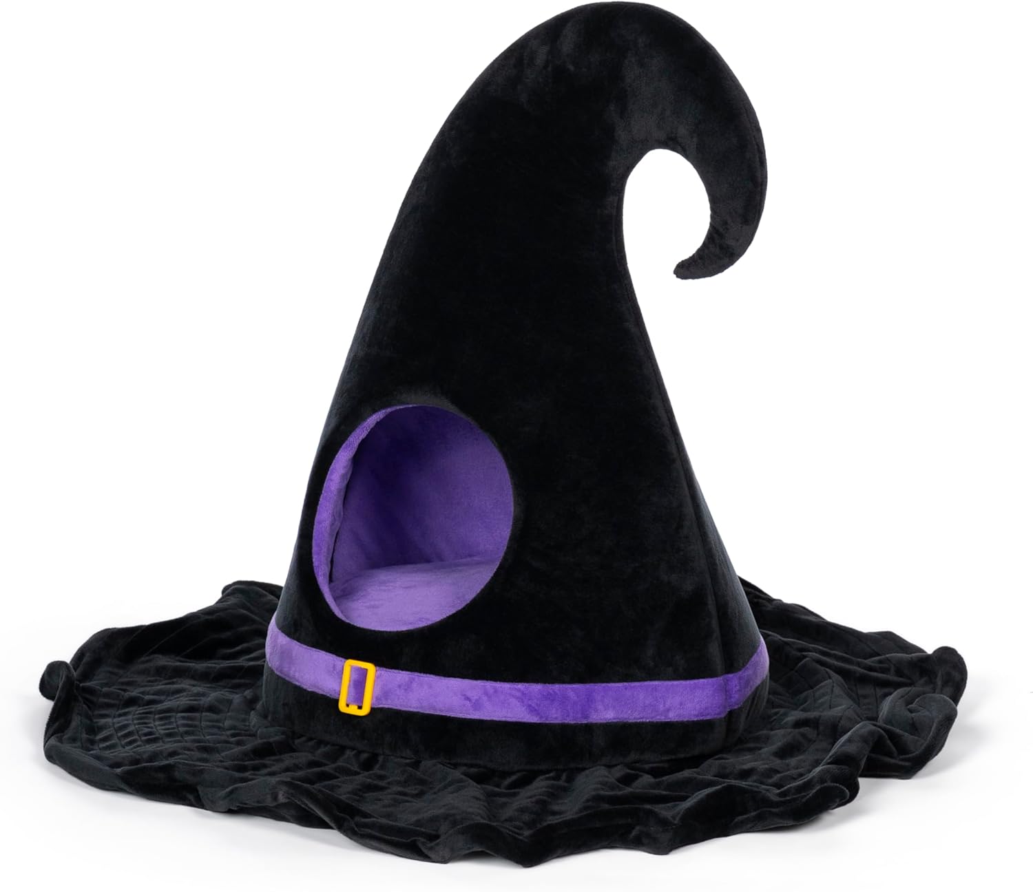Prevue Pet Products Hazel's Haunted Witch Hat Hideaway Halloween Pet Bed