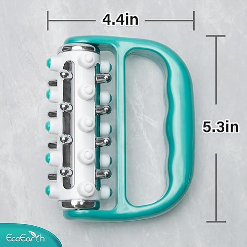 Miniatura 7 de EcoEarth Masajeador de celulitis de liberación miofascial (verde), rodillo de masaje de drenaje linfático para uso personal, herramienta de terapia
