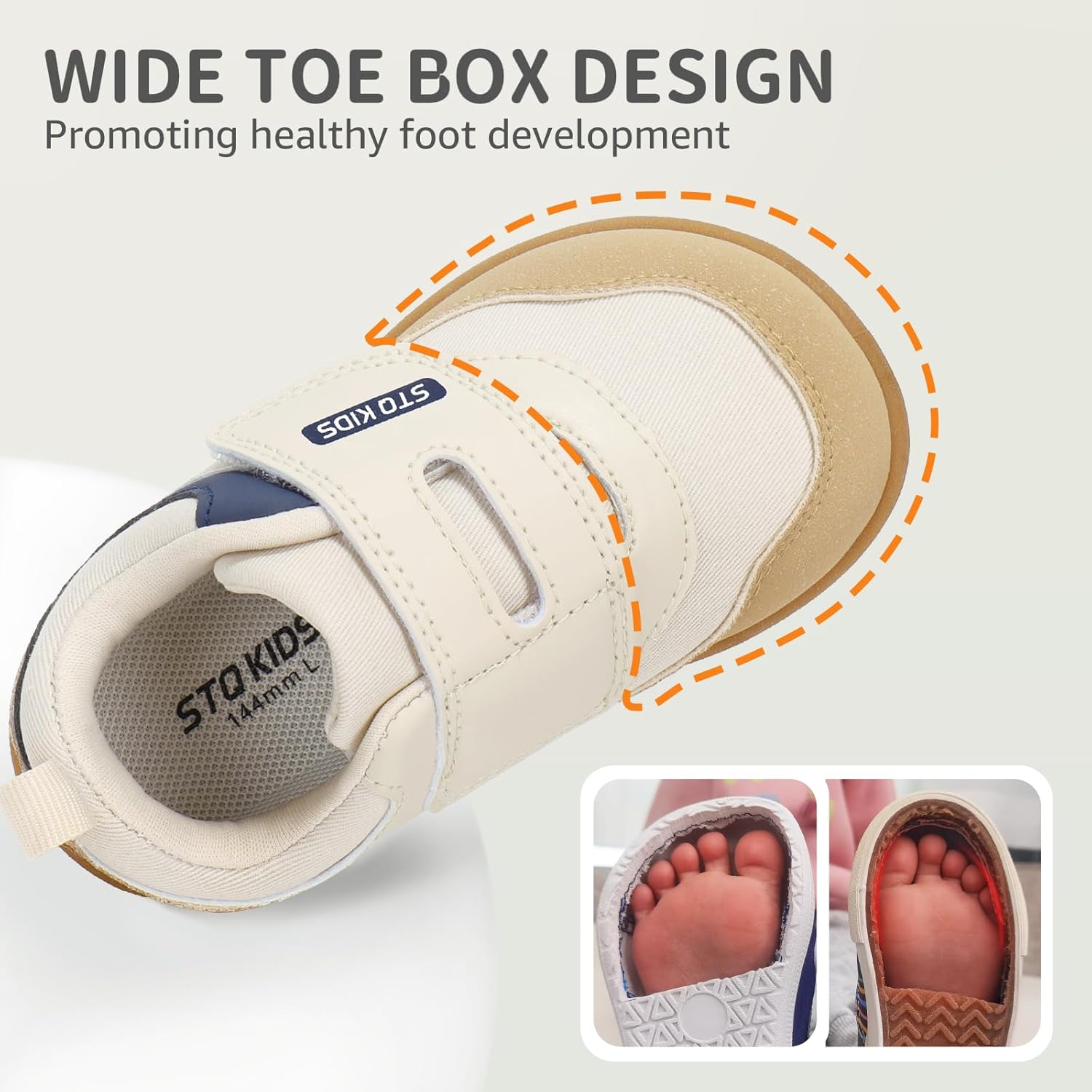 Toddler Wide Toe Box Shoes Barefoot Sneakers Girls Boys Zero Drop First Walking Running Tennis Grounding Shoes - Image 3