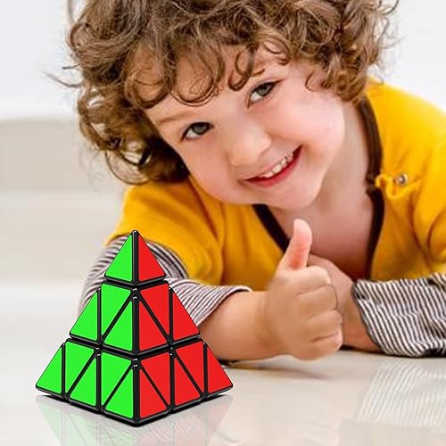 Miniatura 9 de TANCH YJ Pirámide Speed Cube 3X3 Triángulo Cubo Mágico Puzzle Juguete Negro