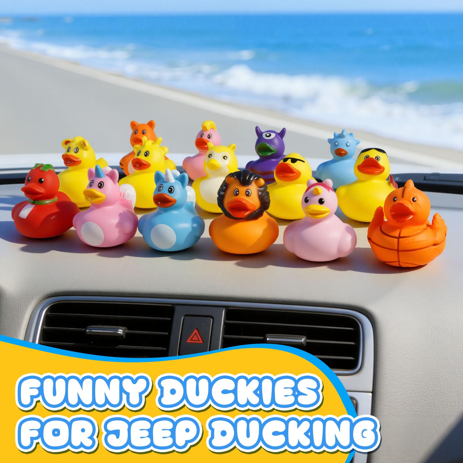 The Ultimate - Juego de juguetes para fiestas y baño: patos de goma de colores aleatorios en bolsa de malla para el baño del bebé, recuerdos de fiesta en la piscina y juegos divertidos para niños (200