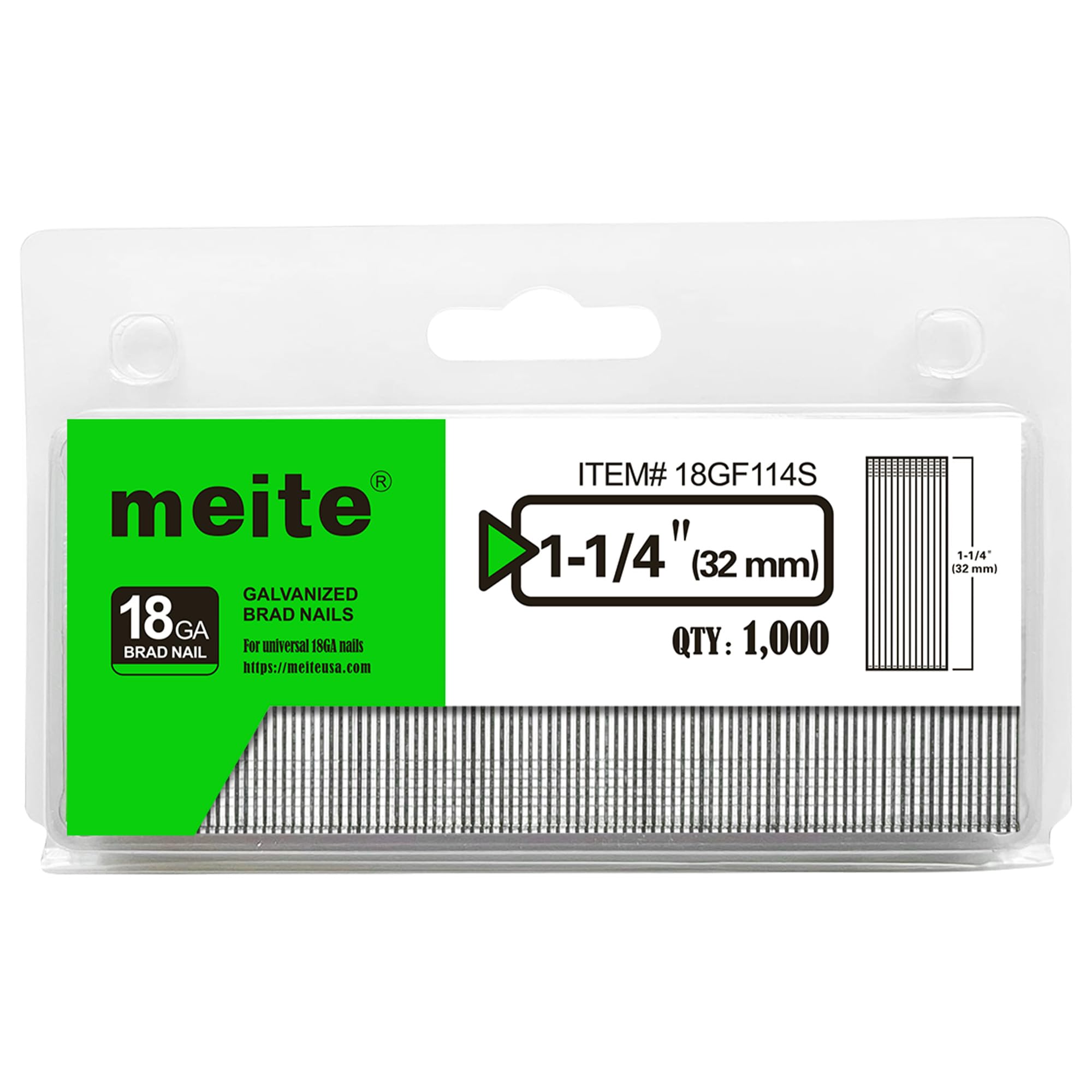 meite 1.25" 18GA 1000ct