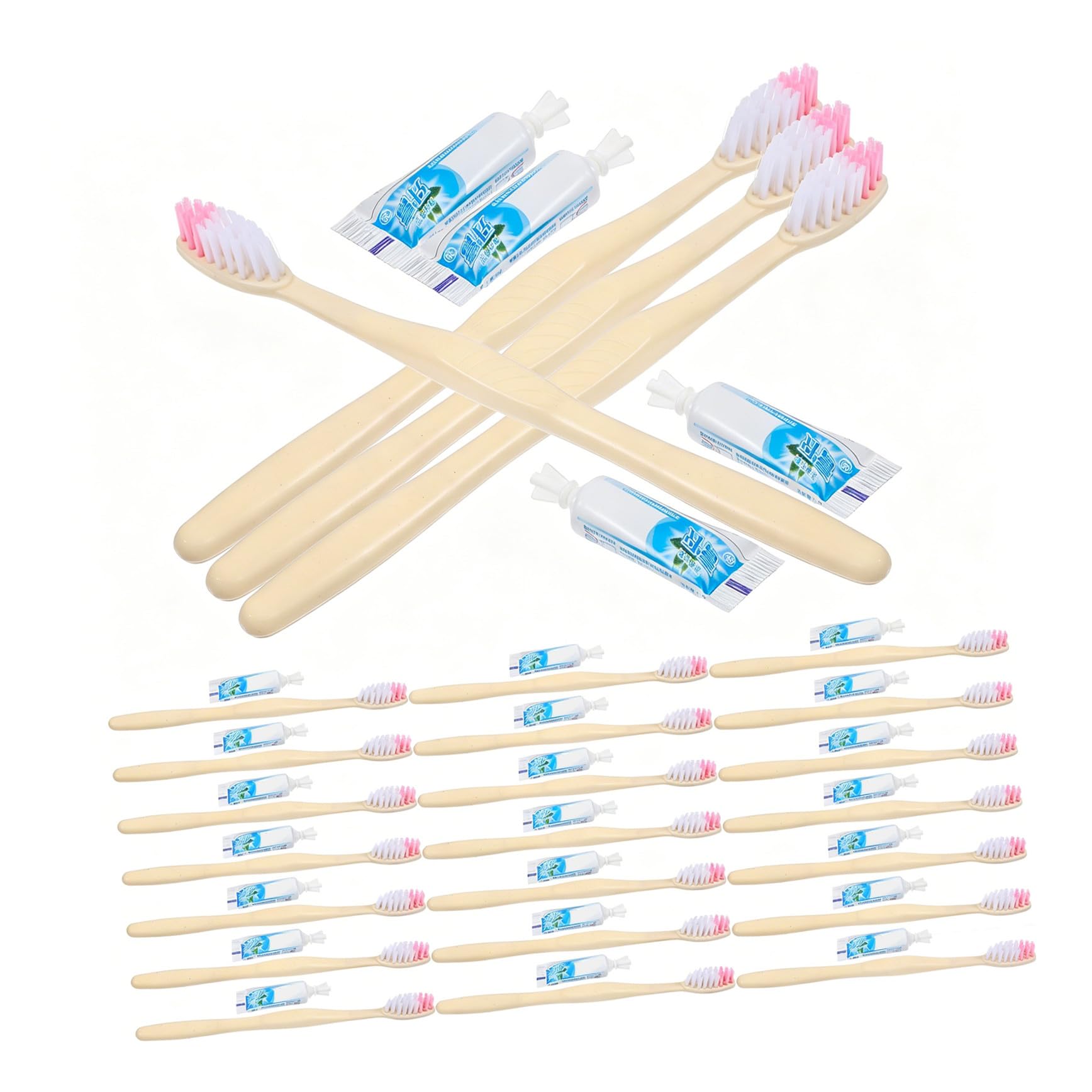 Juego Piezas de 100 Desechables de Viaje de Dientes Cepillos Plástico