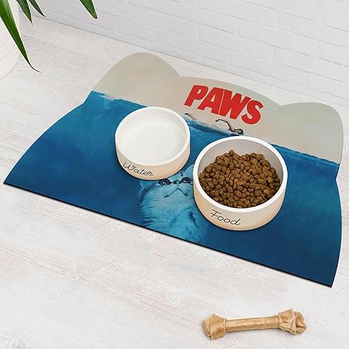 Miniatura 6 de Tapete de comida para gatos  Tapete de alimentación de mascotas para el suelo antideslizante impermeable  Tapete súper absorbente para cuenco de