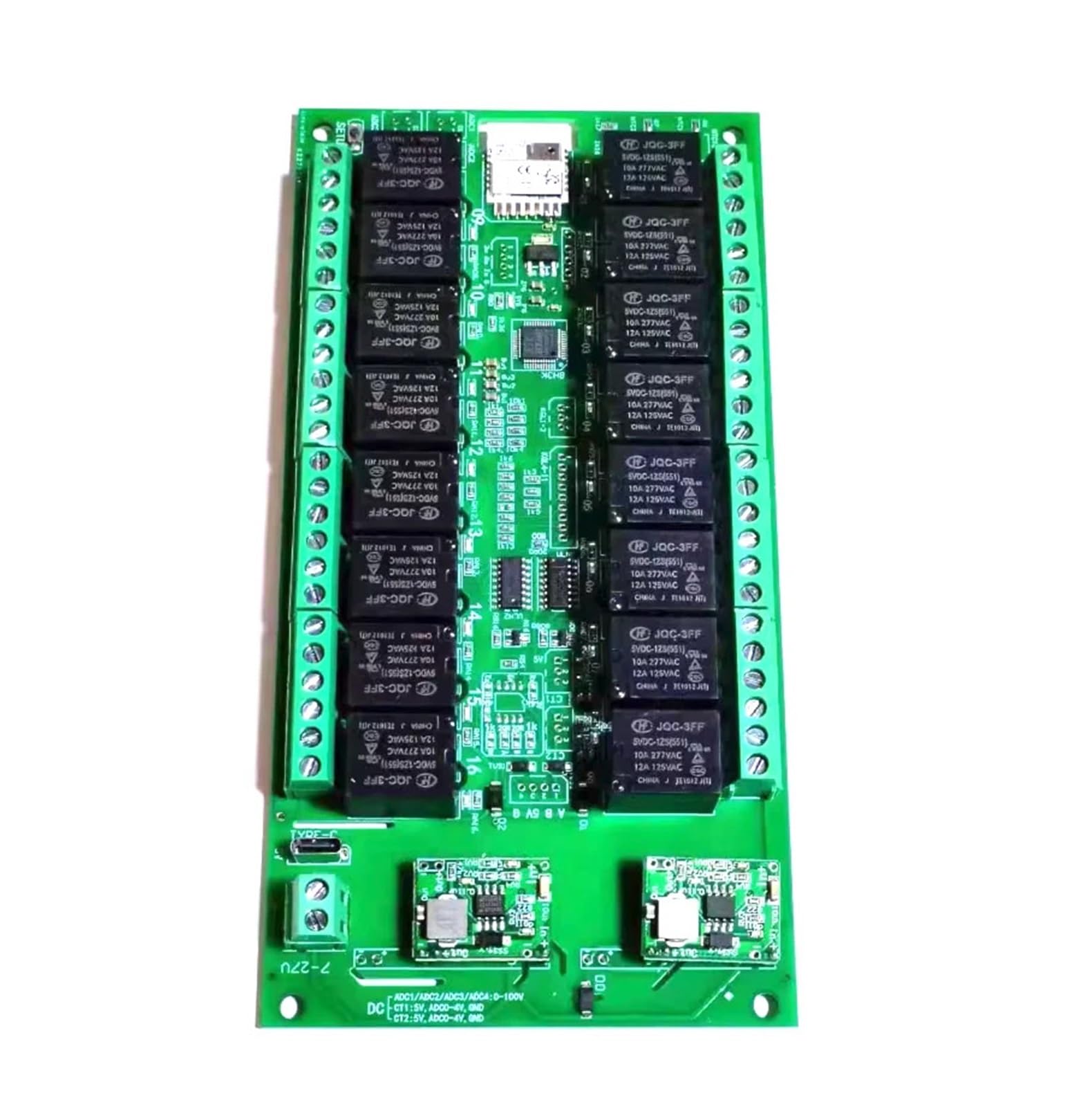 Modulo piastra controller interruttore intelligente relè Tuya 16CH WiFi o Zigbee a 16 canali(Tuya zigbee 12VDC)