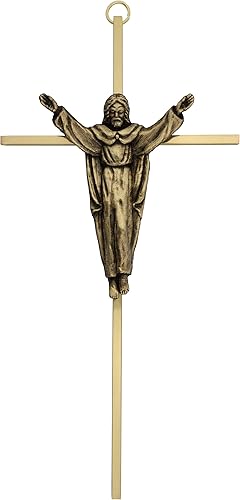 Cruz de pared de 10 pulgadas Gran regalo para bautismo, primera comunión, confirmación, bodas Decoración cristiana simple para el hogar Mad.