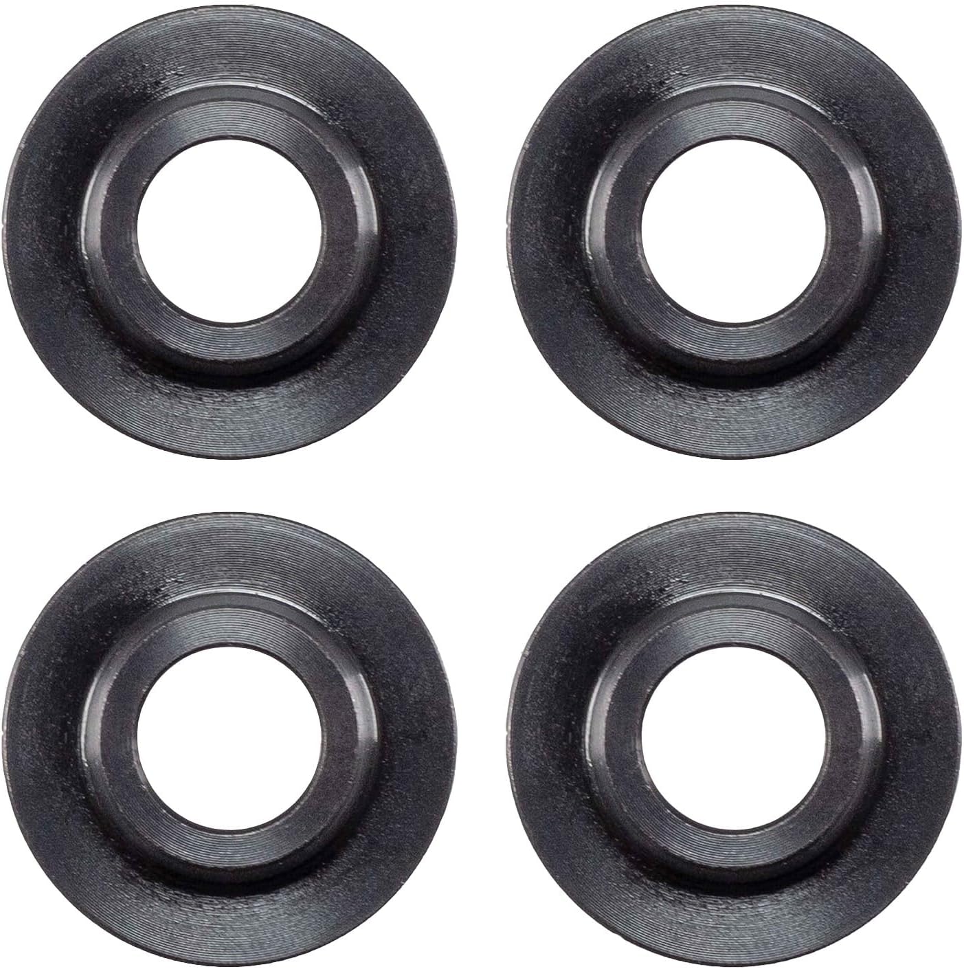 Melling Valve Spring Retainer, 7 Degree, 1.030 in OD, 0.640 in ID, Chromoly, Black Oxide, Set of 4