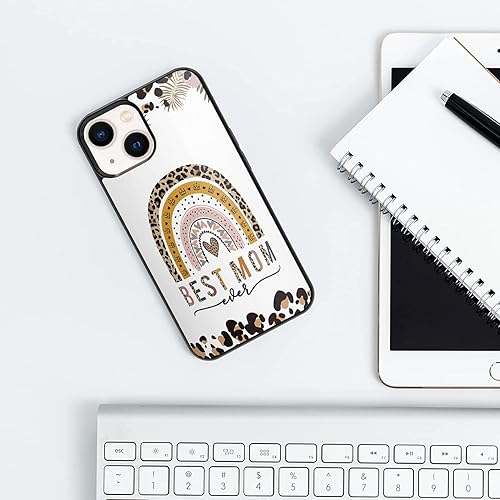 Miniatura 6 de Regalo de cumpleaños para el día de la madre, diseño de leopardo, arco iris, corazón, para iPhone 15, 14, 13, 12, 11 Pro Max, Samsung Galaxy S23 S22