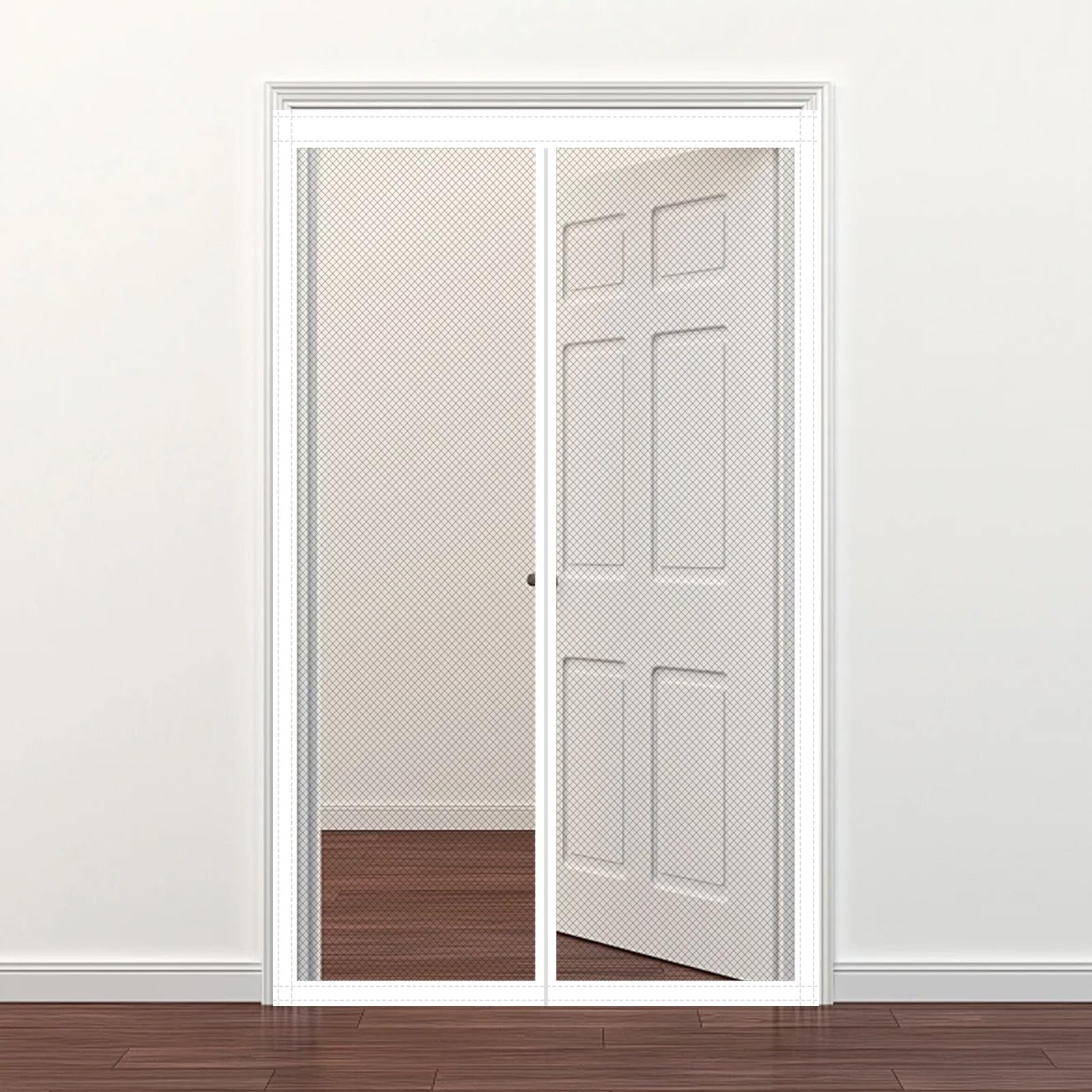 Moustiquaire porte fenetre magnetique blanc 88 x 199 cm pour salon et cuisine
