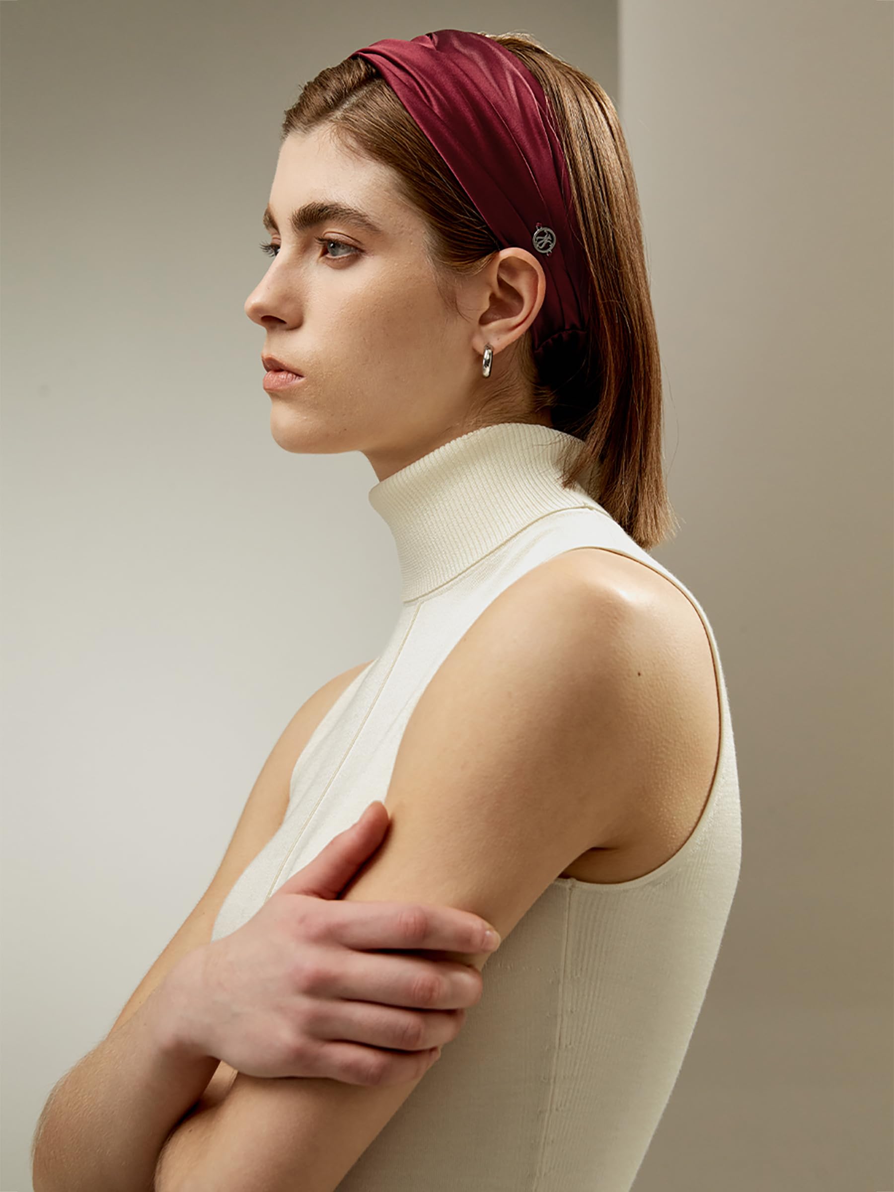 LILYSILK Damen Haargummi aus reiner Maulbeerseide verstellbar für feines starkes lockiges Haar langes und kurzes Haar Pflege elastisches Haarband für Makeup Yoga und Sport,Einheitsgröße