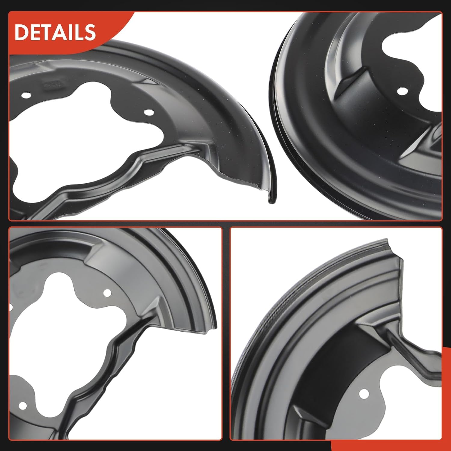 A-Premium Rear Driver and Passenger Side Brake Dust Shield Compatible with Honda Models - Civic 2016-2024, Insight 2019-2022, 2-PC Set