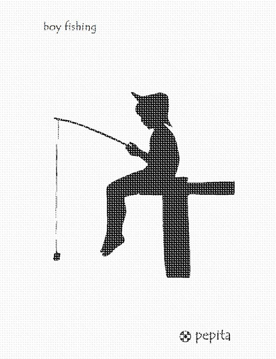 Pepita Needlepoint kit: Boy Fishing, 7