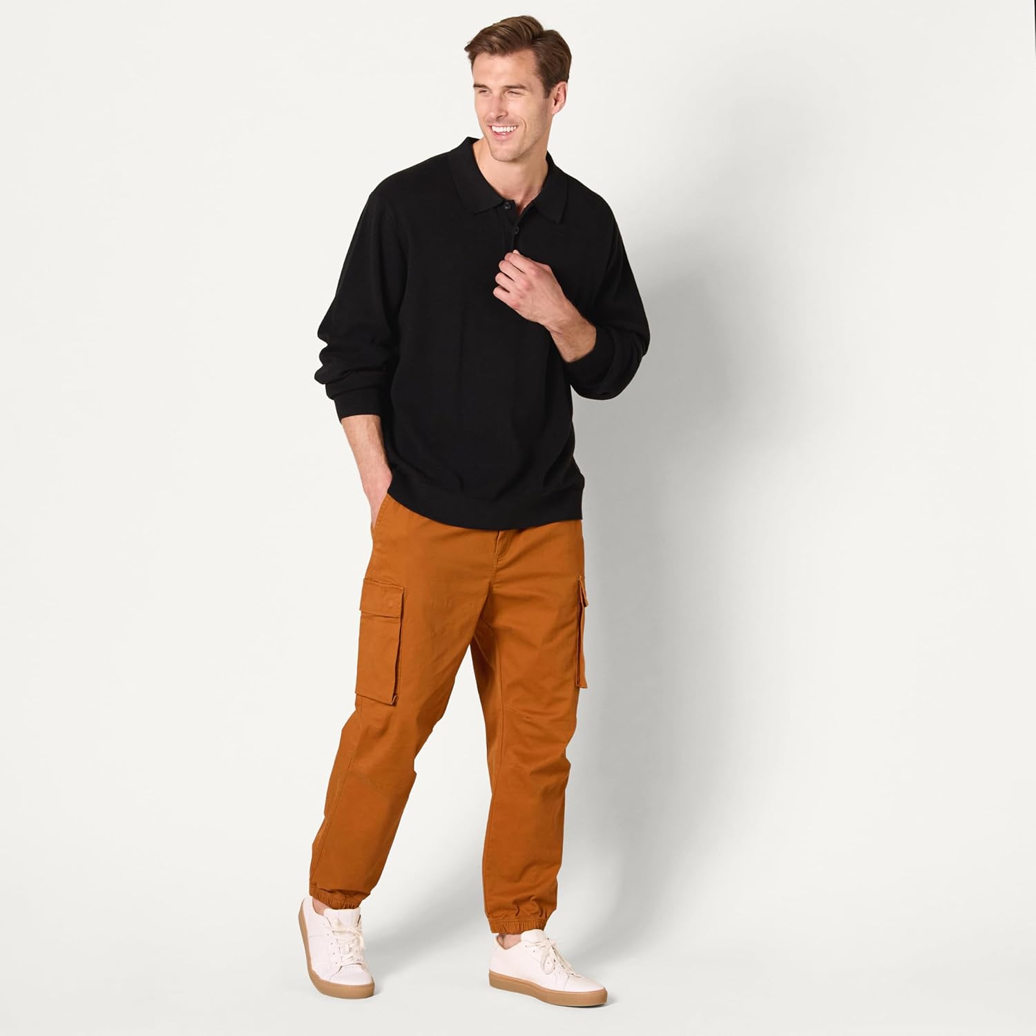 Amazon Essentials Men's Relaxed-Fit Knit Polo Sweater - Image 7