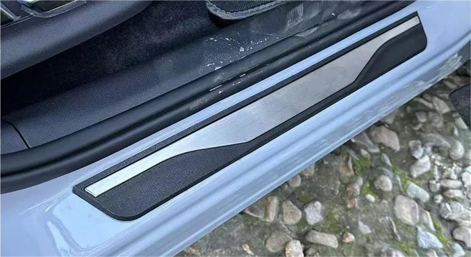 Einstiegsleisten Schutzabdeckung Für MG 3 2024–2026 Autozubehör Kohlefaser Einstiegsleisten(Silver)
