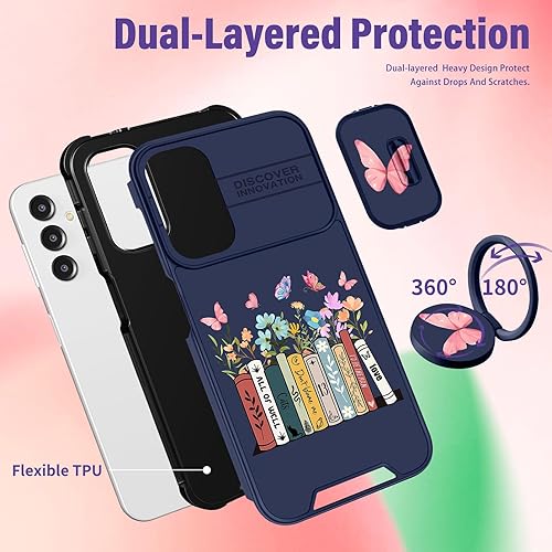 Miniatura 5 de Funda para Samsung Galaxy A13 5G - Funda para teléfono para mujeres y niñas, bonita funda de teléfono con diseño de mariposa femenina con diseño de