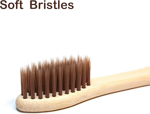 Miniatura 9 de 10 cepillos de dientes de bambú de cerdas suaves biodegradables de bambú natural cepillos de dientes de carbón de bambú cepillos de dientes de