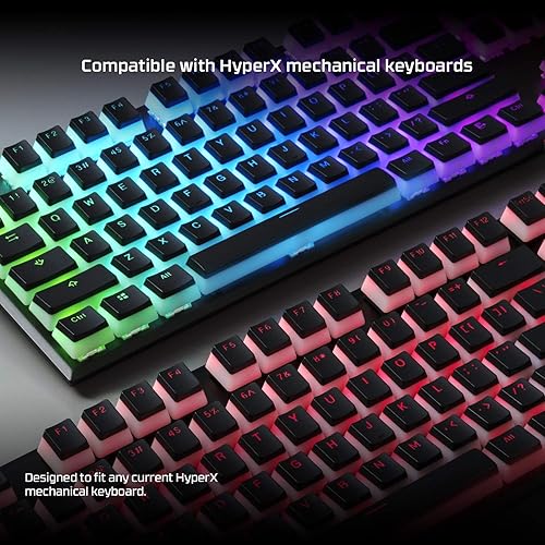 Miniatura 2 de HyperX Teclas Pudding Juego de teclas PBT de doble disparo con capa translúcida para teclados mecánicos juego completo de 104 teclas perfil OEM