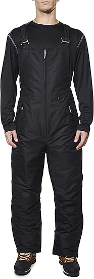 Arctic Quest Mens Insulated Snow and Ski Bib Overalls Snow Pants Snowboard Mens Overalls for Fishing, Hunting, Snowmobiling
