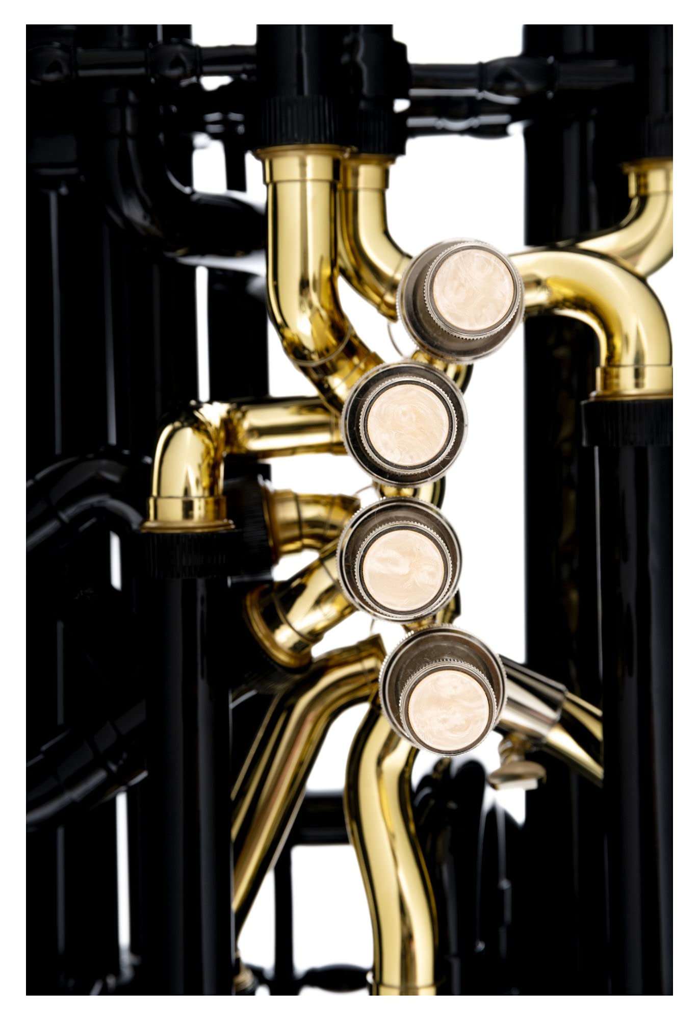 Classic Cantabile MardiBrass Kunststoff Bb-Tuba - Extrem leicht und sehr stabil - Material Korpus: ABS Kunststoff - Mundrohr und Maschine aus Messing - mit Gigbag & Mundstück - Farbe: Schwarz