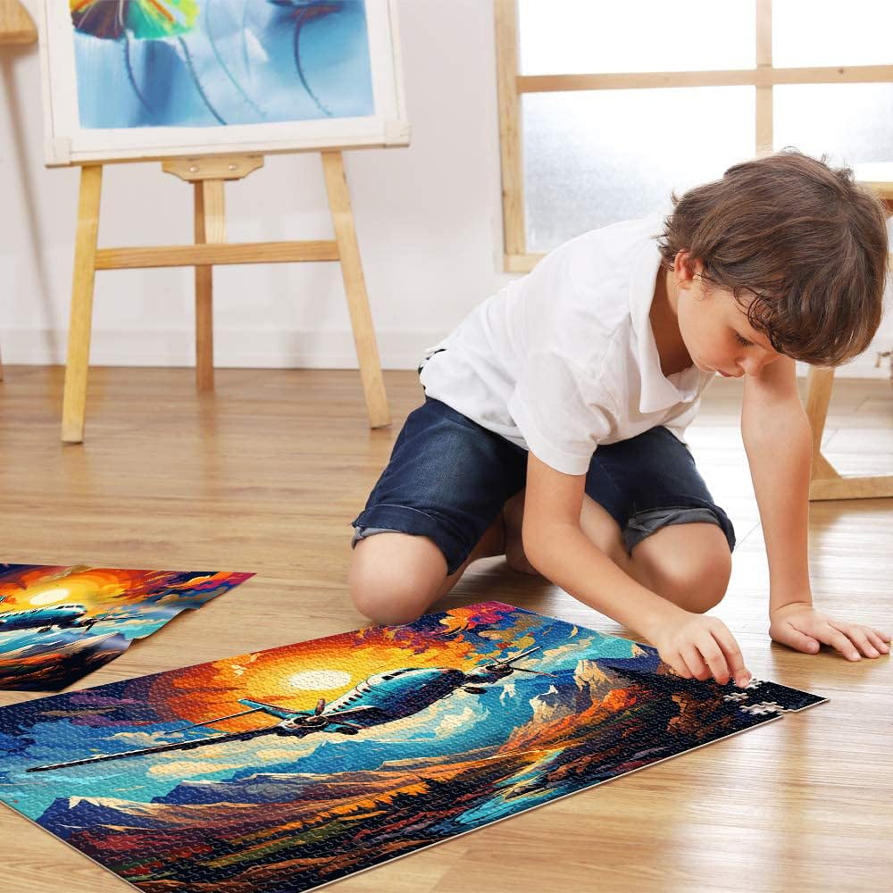 Puzzle da 2000 pezzi per adulti Un vecchio gioco familiare divertente e colorato di aeroplano è ideale come Regalo per tutta la famiglia 27,56 pollici x 39,37 pollici