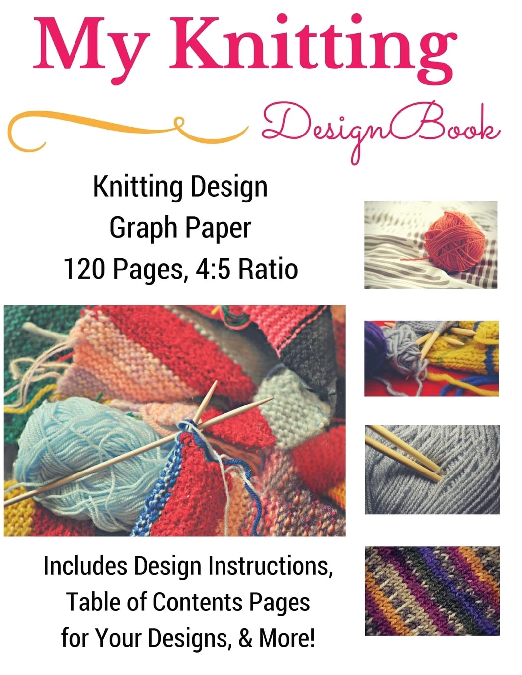 Knitting Design Graph Paper Book 4:5 Ratio 120 Pages