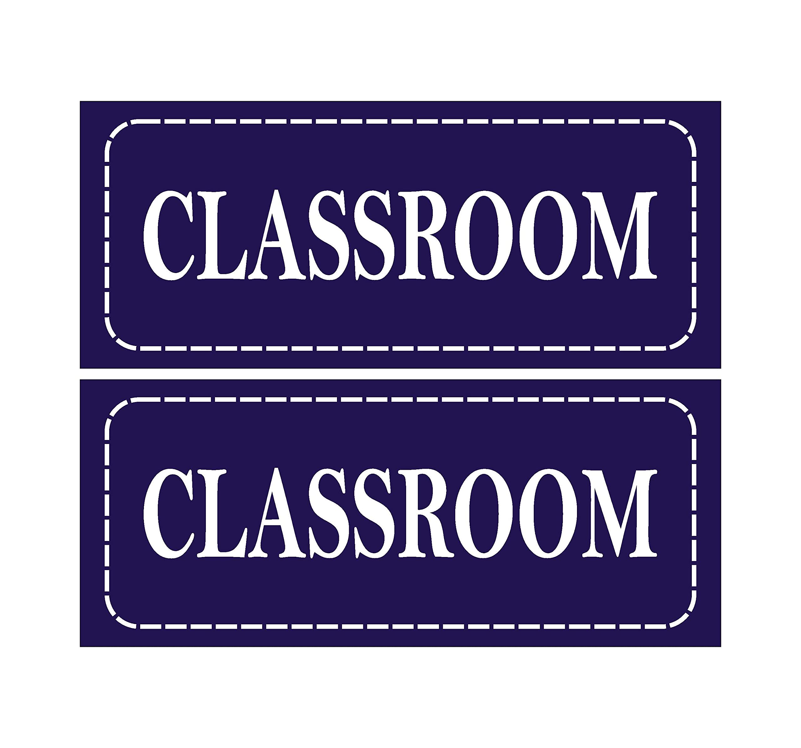 Good Print Zone : Classroom sign Board Size 5"X 12" Inch 5.mm Thick Sunboard Print Blue Color Pack Of 2 pcs