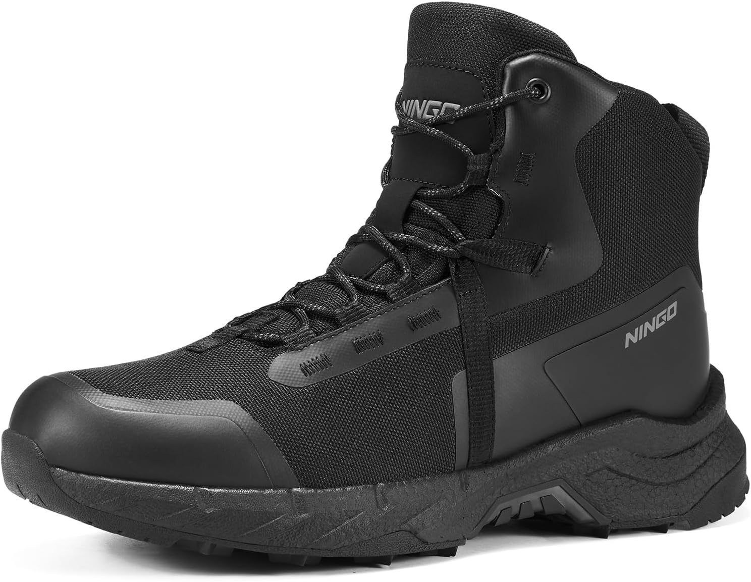 NINGO Men's Military Tactical Waterproof Boots, Lightweight Breathable Work Combat Boots for All Day, Non Slip Comfortable Hiking Shoes for Motorcycle, Army, Jungle, Outdoor, Sport