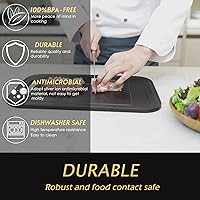 Vista 3 de Cutting Boards for Kitchen 3Pcs Set Larger Chopping Board Thick Cutting Board Dishwasher Safe with Easy Grip Handle Juice Grooves BPA Free Non-Slip