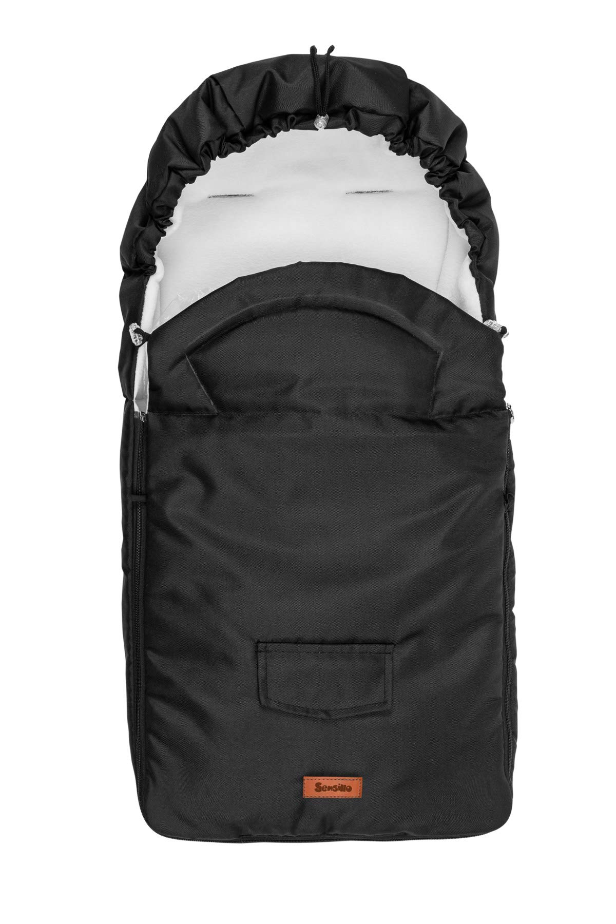 Coprigambe universale a 3 strati per passeggini - impermeabile, foderato in pile, con chiusura a cerniera - per il comfort durante le giornate invernali