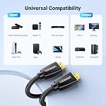 UGREEN 4K HDMI 2.0 Cable Braided High Speed Cord 18Gbps with Ethernet Support 4K 60HZ 3D 1080P Audio Return Compatible for Switch, PS5 PS4, PS3, TV Box, HDTV - 1.5 Feet
