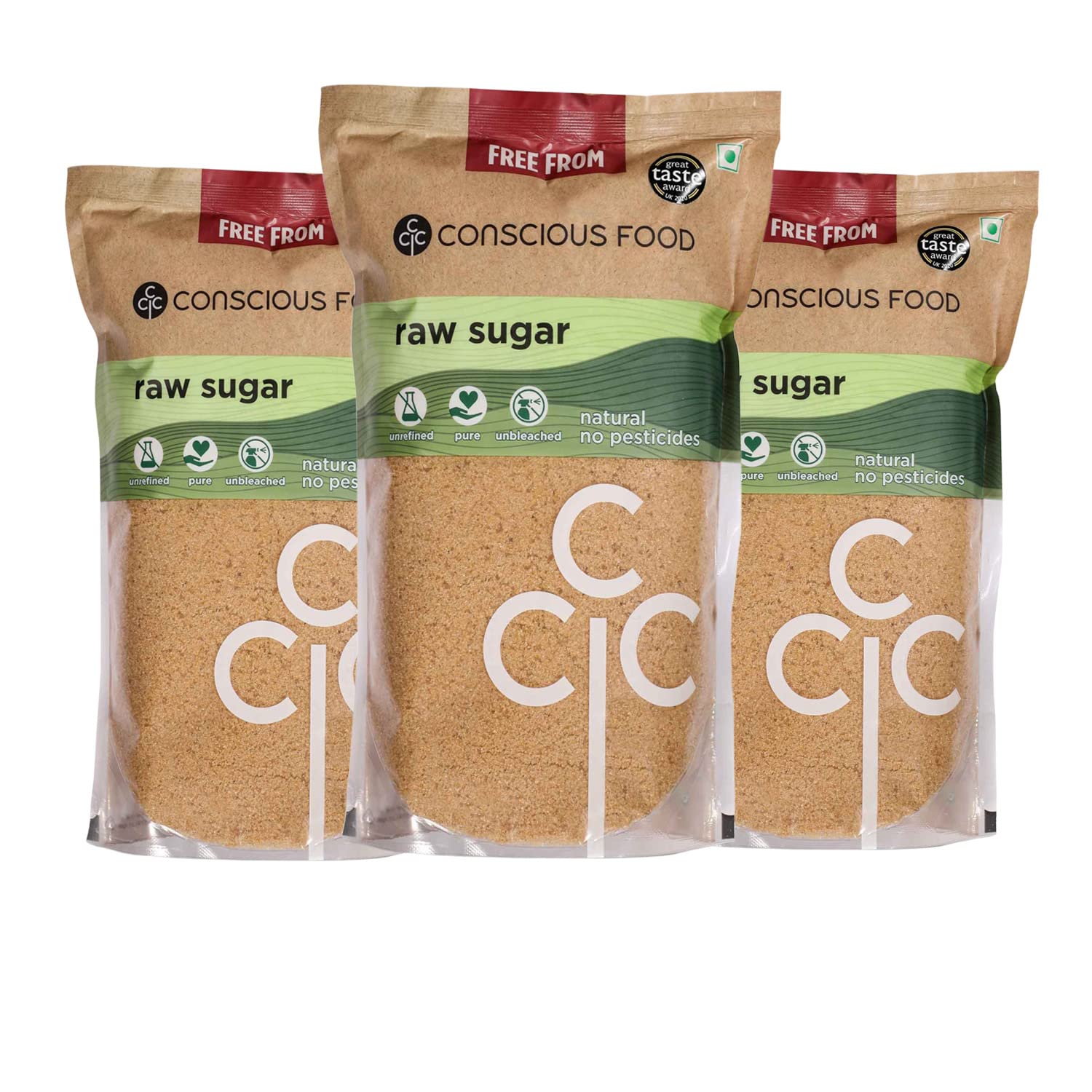 Conscious Food Natural Raw Sugar | 3kg (1kg x 3) | Unrefined & Unprocessed Raw Sugar | Value Pack | Khandsari, Desi Khand (B0BWJYNL2C) Amazon Price History, Amazon Price Tracker
