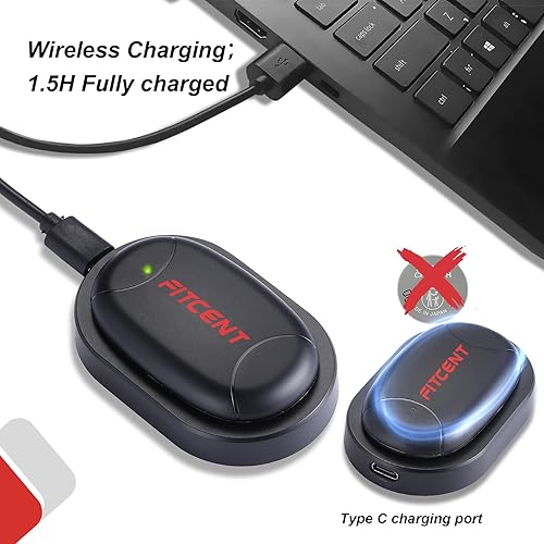 Miniatura 4 de FITCENT Rechargeable Heart Rate Monitor Chest Strap 5.3 kHz/Bluetooth 5.0/ANT+, Heart Rate Sensor for Peloton Strava Zwift DDP Yoga