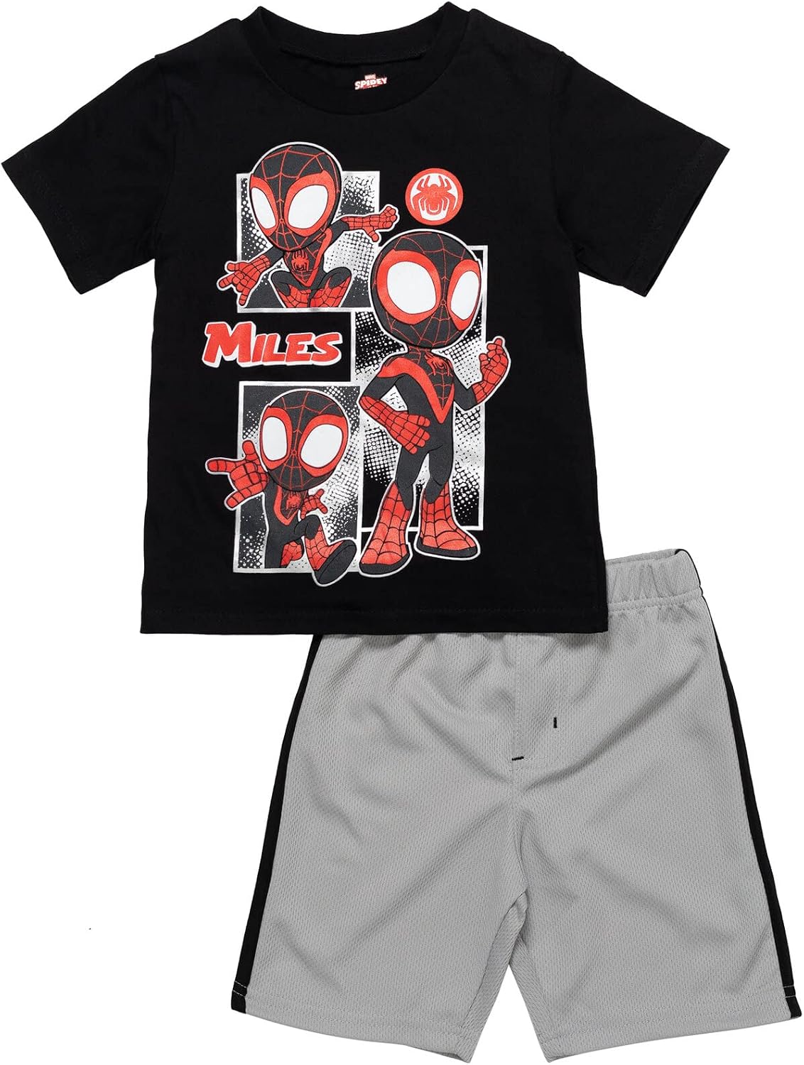 Marvel T-Shirt and Mesh Shorts Outfit Set Toddler to Big Kid Sizes (2T - 14-16)