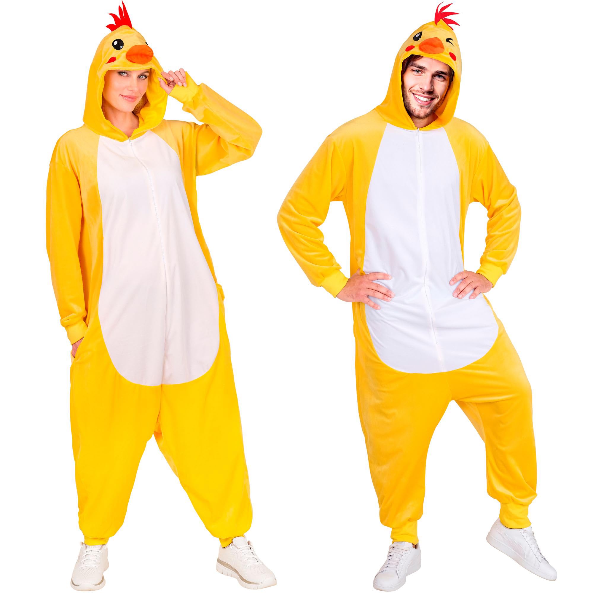 W WIDMANN MILANO Party Fashion 45538 Huhn Jumpsuit, Chicken Yellow, XXL