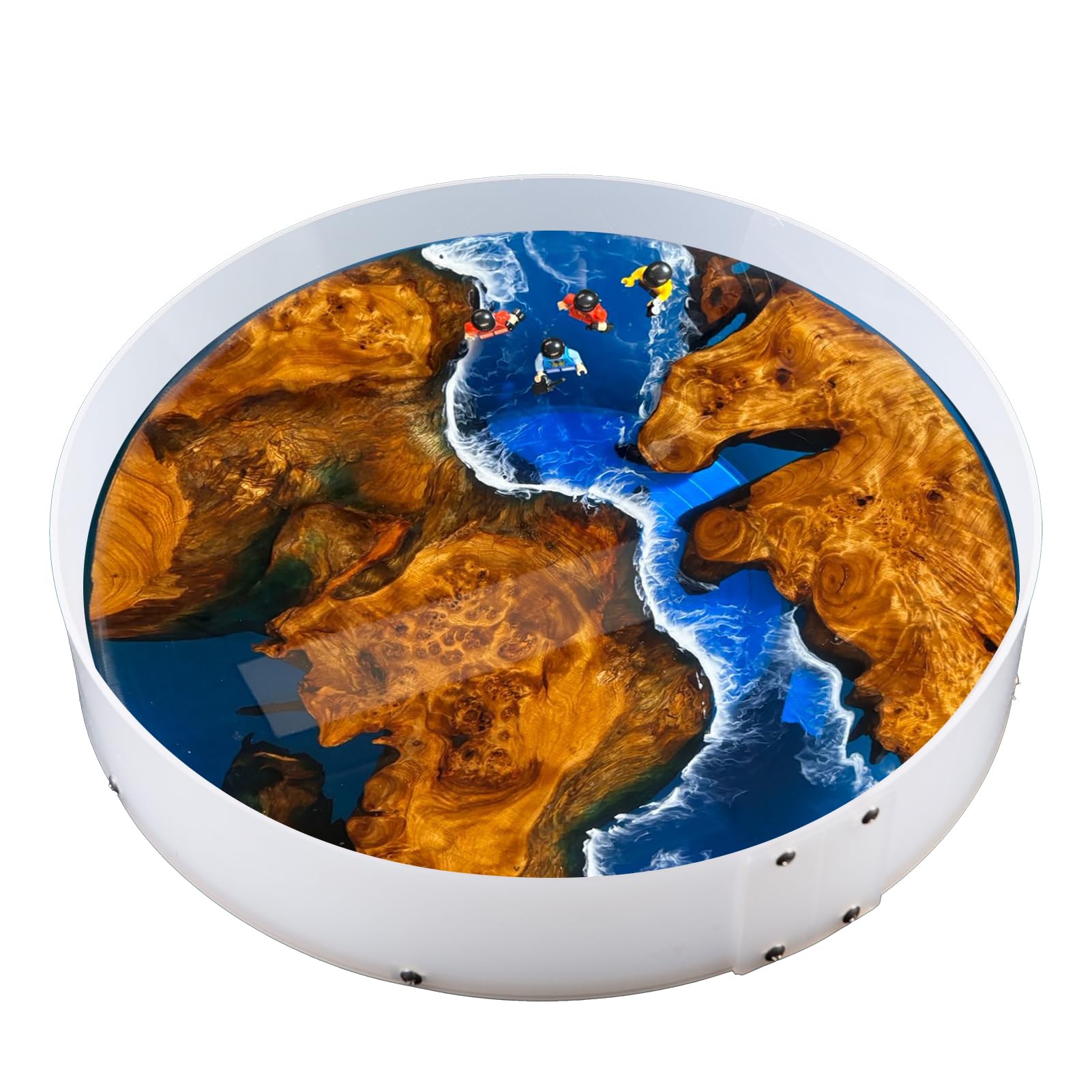 View 1 of **** CHECK PHOTOS/COMMENTS **** Resin Mold Large Round Deep -Kalinta 36inch Reusable Epoxy Round Molds for Resin Clock, Serving Tray Board, End Table?Floral Preservation Bouquet