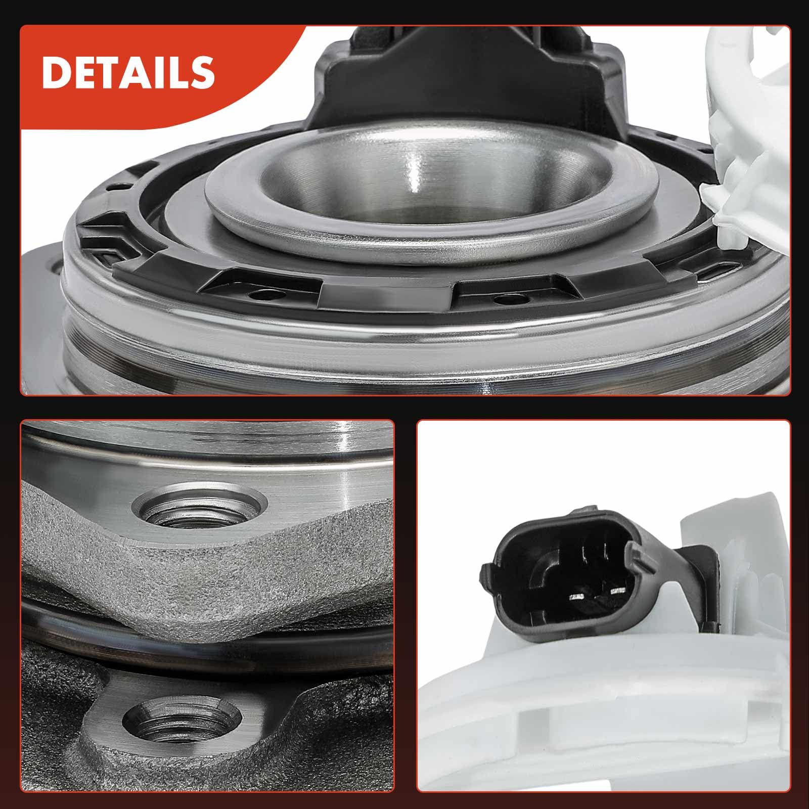 Frankberg Kit de cojinete de rueda delantera con sensor de cable ABS brida | Al frente Con sensor de cable Sensor de Velocidad de las Ruedas Sensor ABS rueda con brida ⌀137