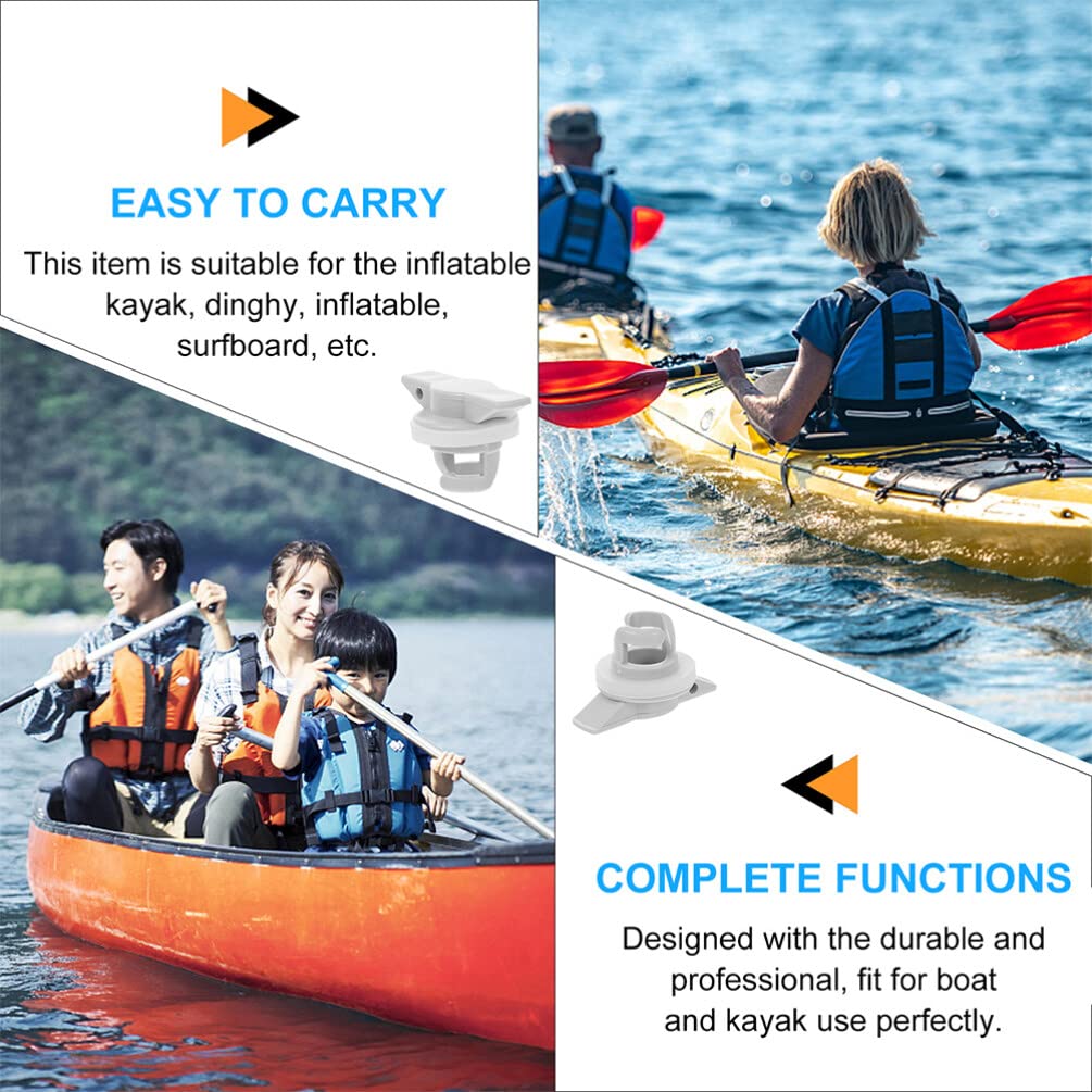2PCS Inflatable Boat Air Valve Cap Plugs Kit, Replacement Parts For Kayak Canoe Raft