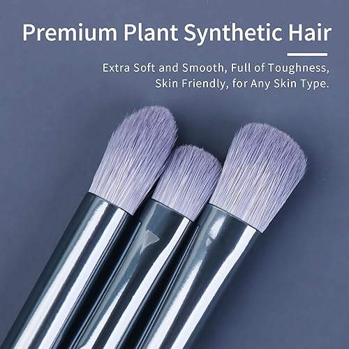 Miniatura 3 de Juego de pinceles de sombra de ojos azul zafiro, juego de pinceles de sombra de ojos de diamante, cepillo de contorno de nariz pequeño, cepillo de