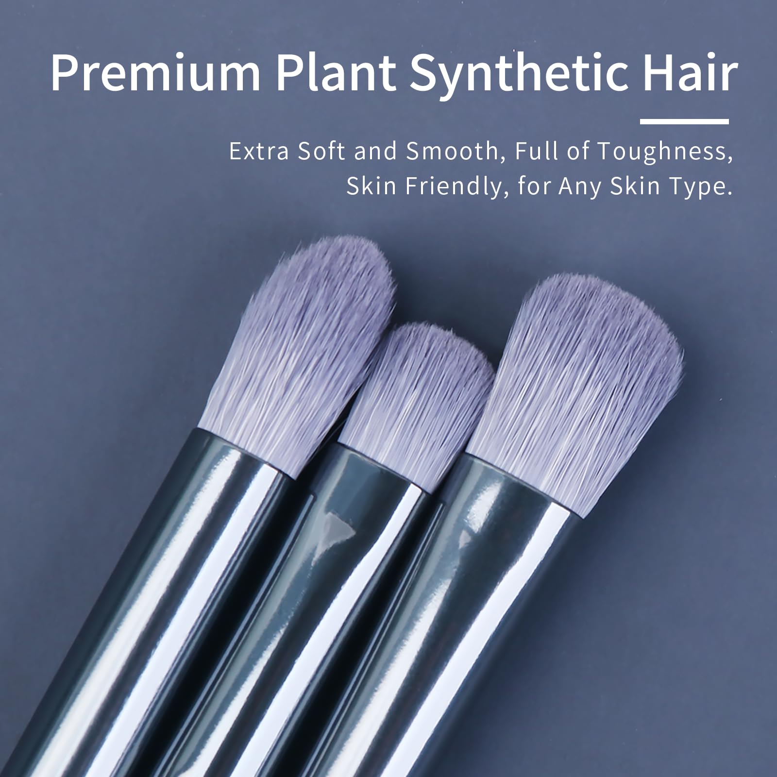 ENZO KEN Sapphire Blue Eye Shadow Brush Set, Diamond Eyeshadow Brushes Set, Small Nose Contour Brush, Glitter Eyeshadow Brush - Image 3