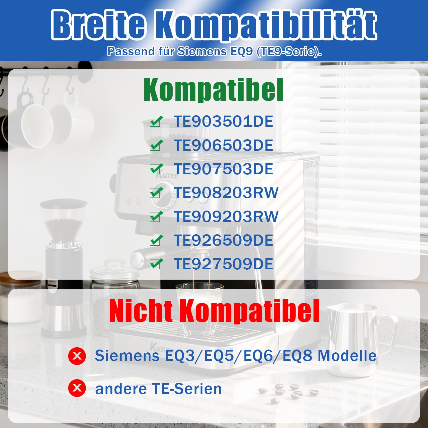 11×O-Ringe Dichtungssatz für Brüheinheit Siemens EQ9 – O-Ring Dichtungen kompatibel mit TE9035/TE9065/TE9075/TE9082/TE9092/TE9265/TE9275 und allen Siemens EQ9 TE9xxx Modellen,5 Bürsten