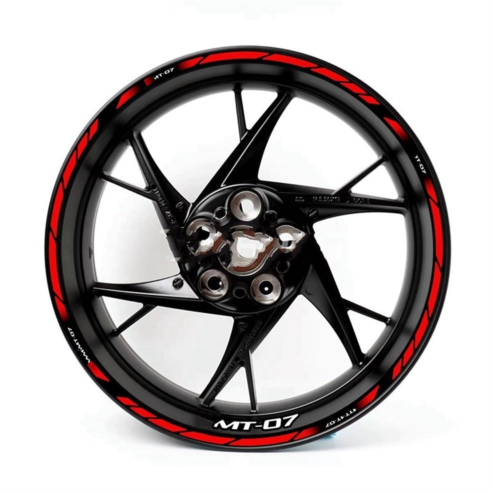 Reflective Motorcycle Wheel Stickers Rim Decal MT07 Set for Yamaha MT 07 2020 2021 Wheel Rim Sticker(Color2)