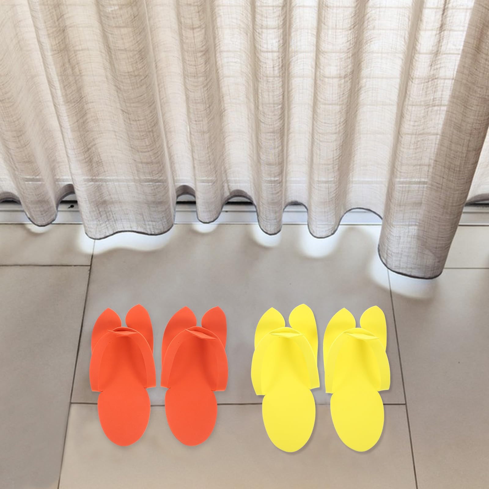 12 Paia di Ciabatte Monouso Estetica in Schiuma Eva Leggere e Pieghevoli per Pedicure in Hotel e Uso Professionale Spa Colore Casuale