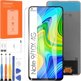 Screen for Xiaomi Redmi Note 9 Screen Replacement for Redmi 10X 4G LCD Screen M2003J15SC,M2003J15SC Touch Display Digitizer Assembly Repair PartsBlack