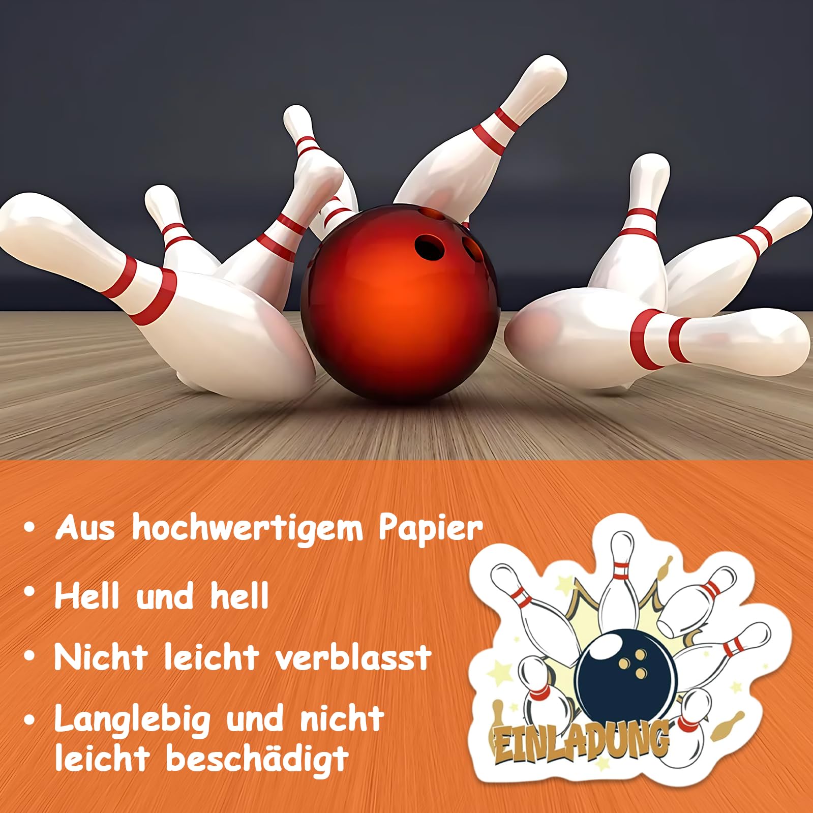 Bowling Enfant 10 Invitations Anniversaire Bowling Enveloppes - Design Moderne - Pour Fête D'enfant Carte D Invitation Anniversaire Fille