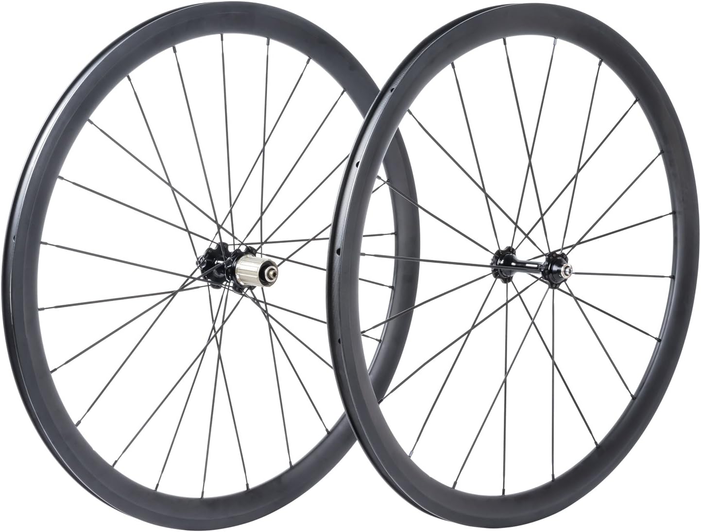 VCYCLE 700C 38mm Carbon Fiber Racing Road Bike Wheelset Clincher 23mm Width Shimano or Sram 8/9/10/11 Speed
