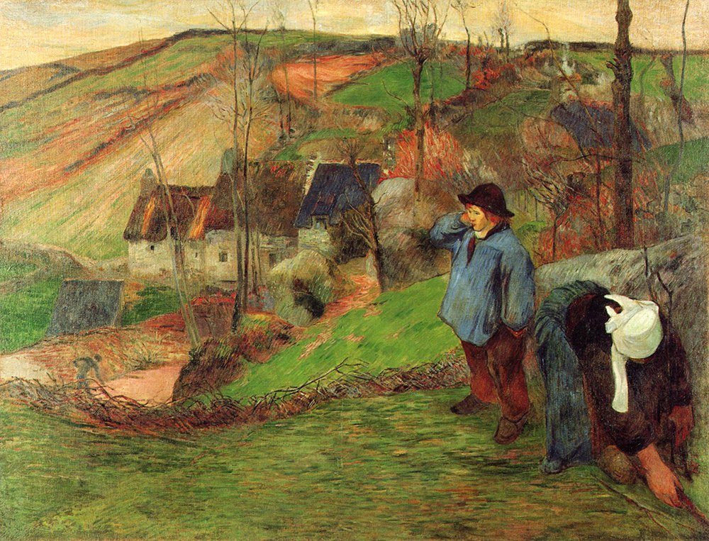 Paul Gauguin In the Hills mur vide résolu avec cette grande impression mate d'art